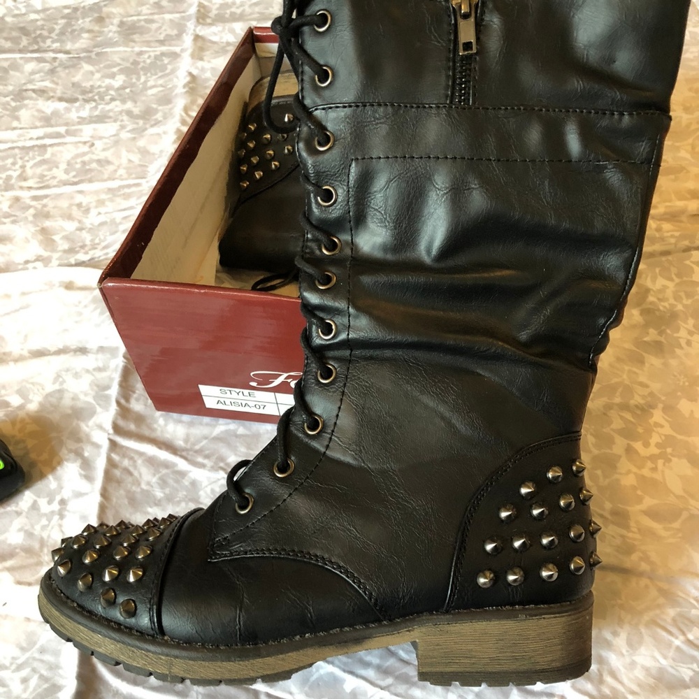 Black Studded Boots